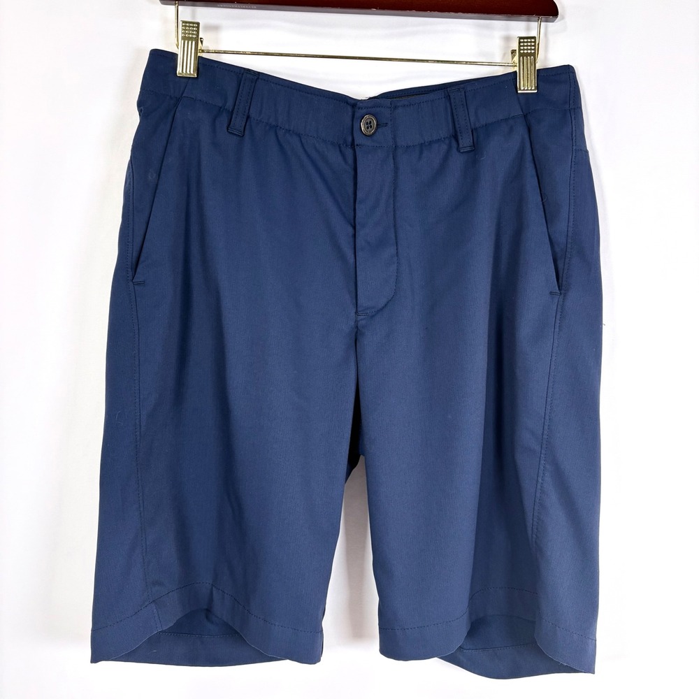 Under Armour Golf Shorts Navy Blue Herringbone Performance Mens‎ 30 Stretch